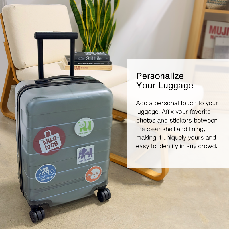 Adjustable Handle Hard Shell Suitcase 36L - Translucent | Carry-On - Image 2