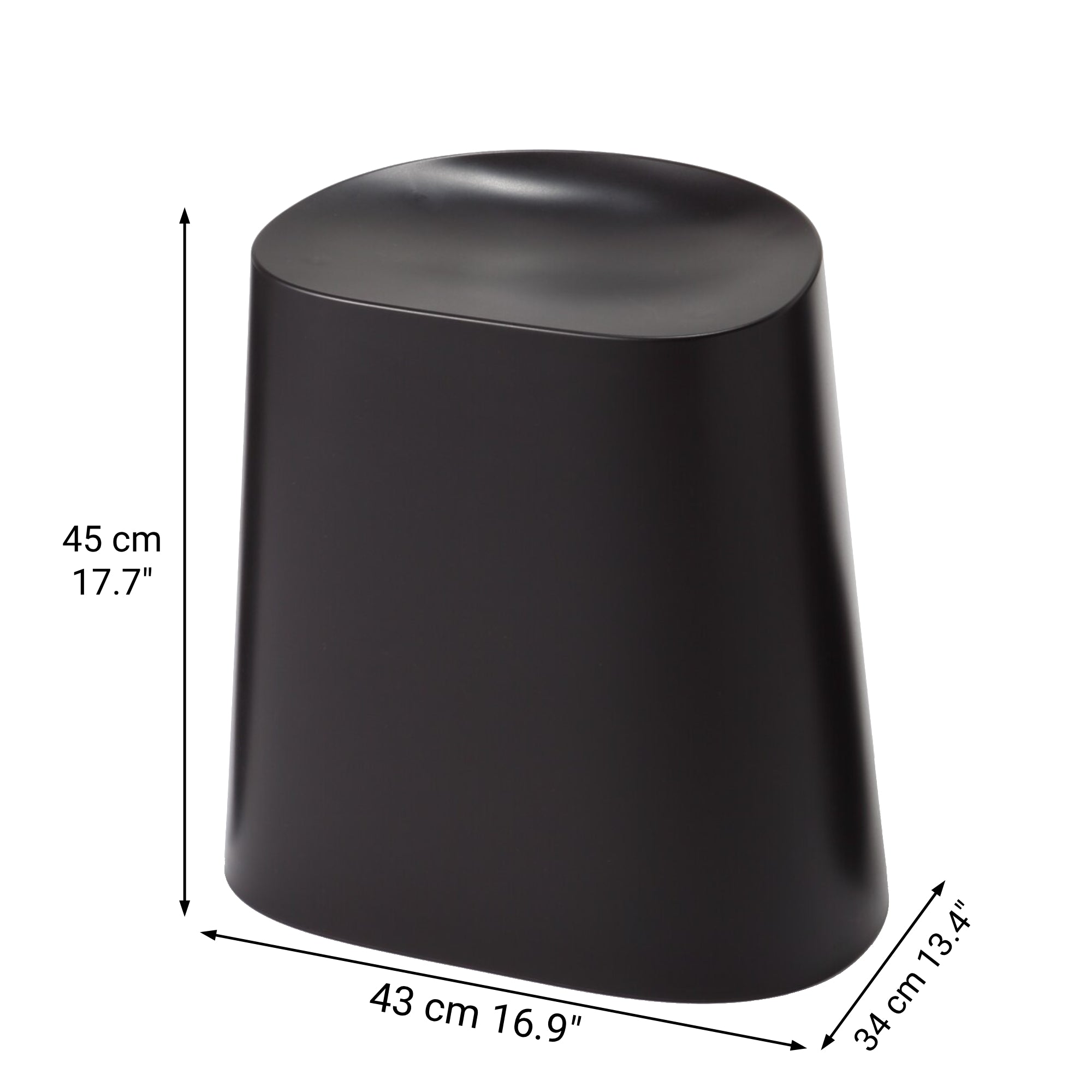 Polypropylene Stackable Stool Dark Gray - Image 9