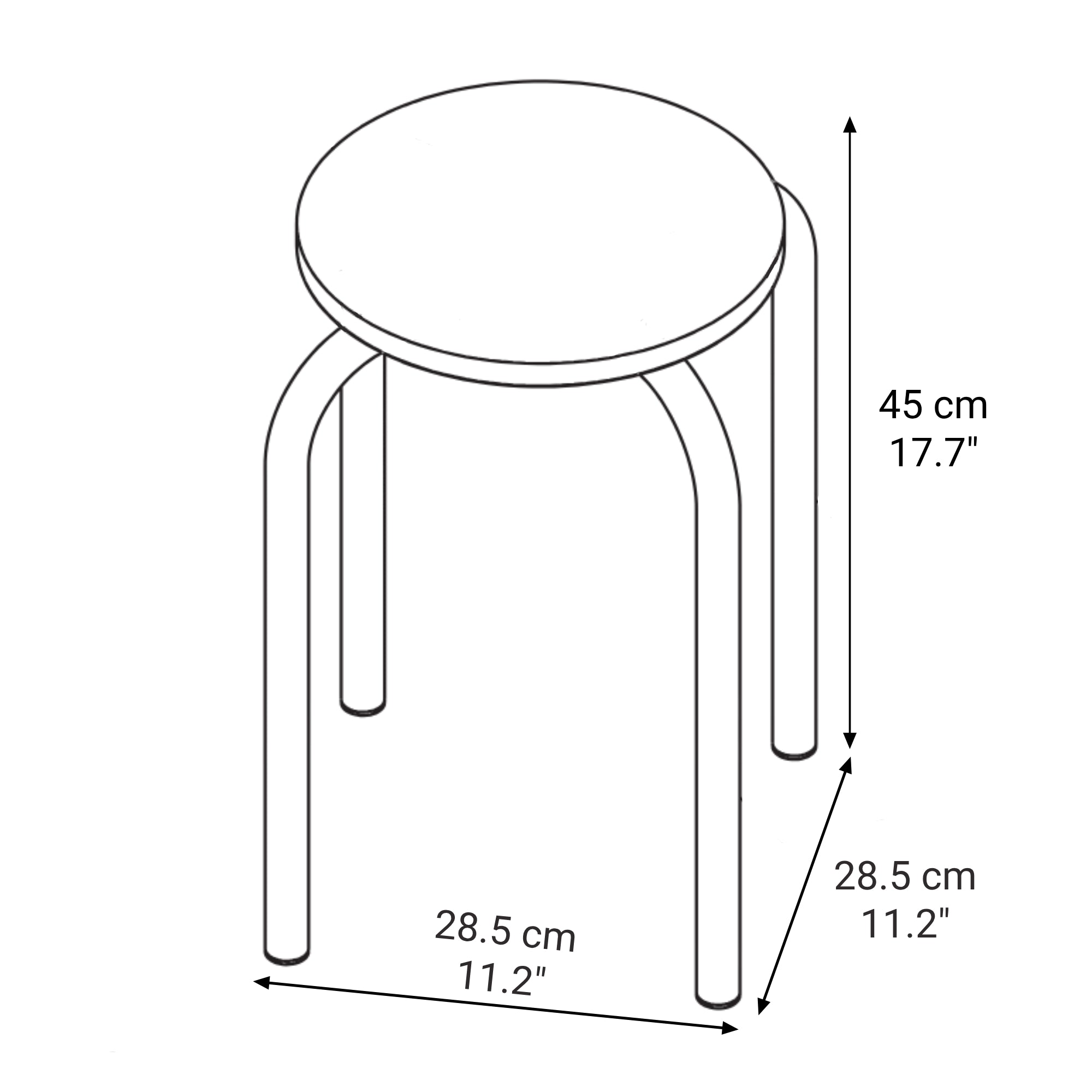Steel Pipe Stacking Stool - Image 3